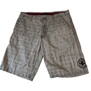 Affliction Black Premium‎ Gray Shorts Size 38 Flat Front Baggy Skater Grunge